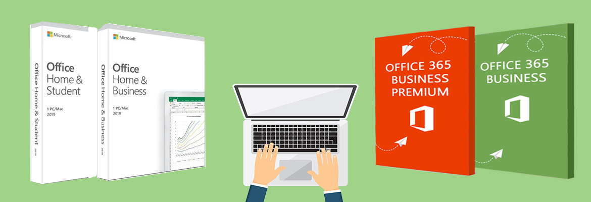Porovnání Krabice Office a Office 365 produktů